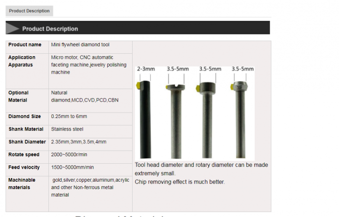 Flywheel V Shape Diamond Tool Mini Flywheel Tool 0.25mm 0