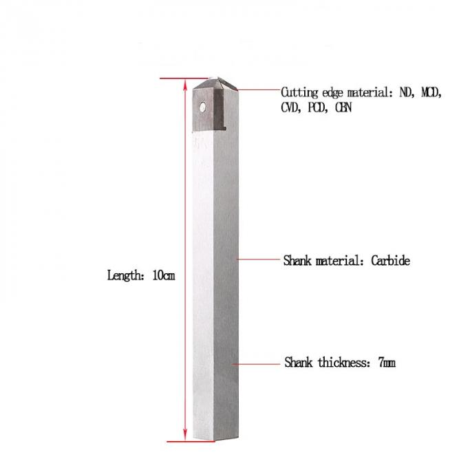 10cm Shank  MCD Diamond Turning Lathe Tools for Polishing 1